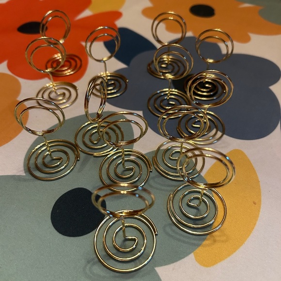 13 goldtone place card holders. I use them on my charcuterie to identify items. - Picture 4 of 4
